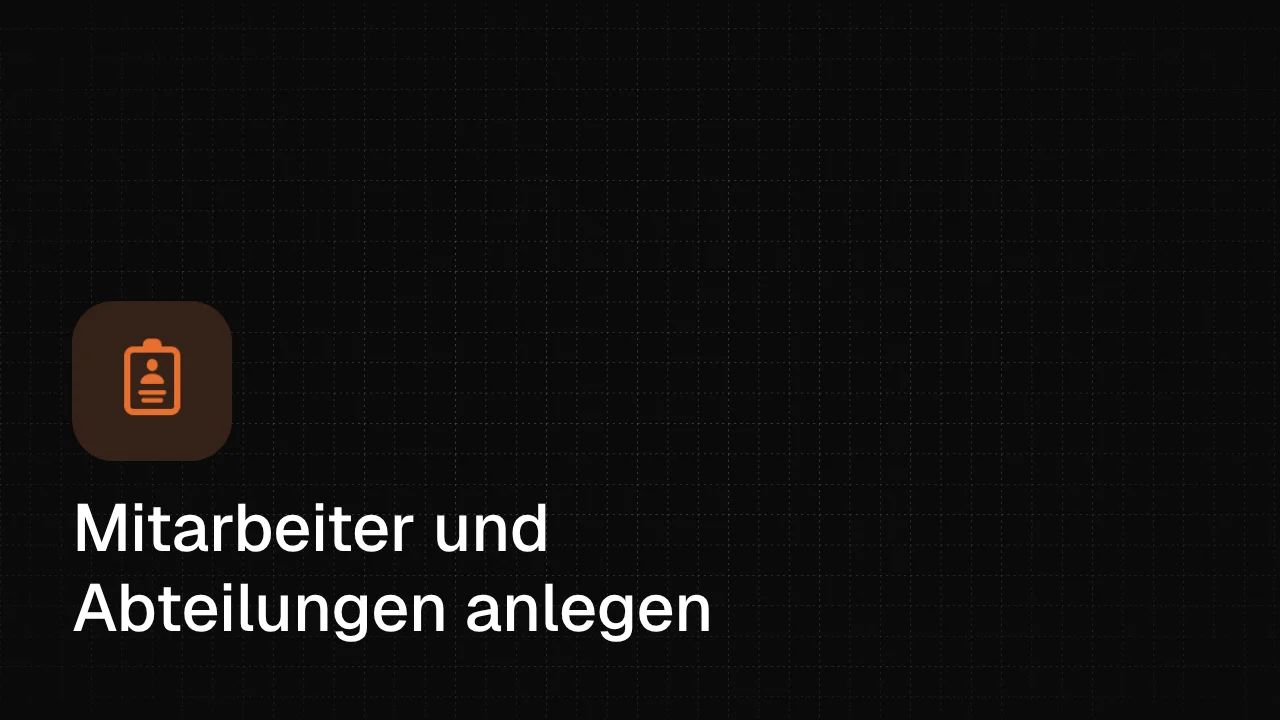 Abteilungen und Mitarbeiter anlegen